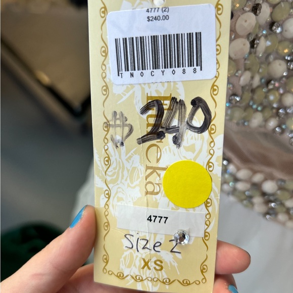 White Short Formal Size 2 with see through middle - Picture 3 of 4